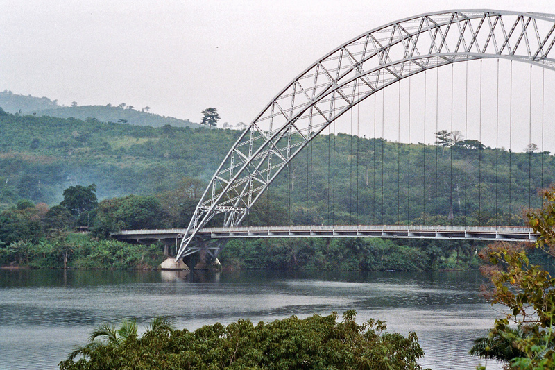 View to and from Adomi Bridge