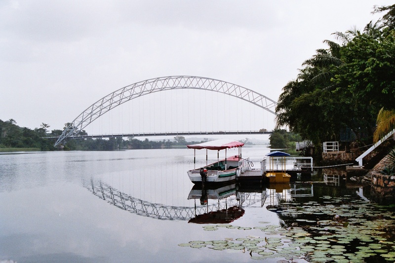 View to and from Adomi Bridge